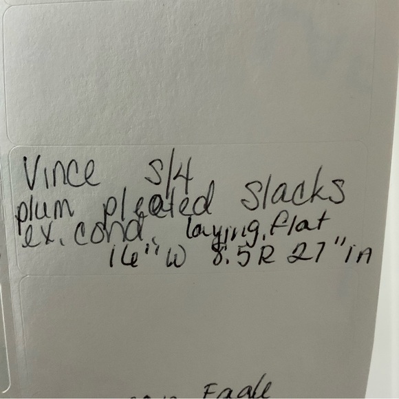 Vince Front Seam Ponte Pants Stretch Ankle Cropped Wool Blend Plum Size 4 - Picture 4 of 5